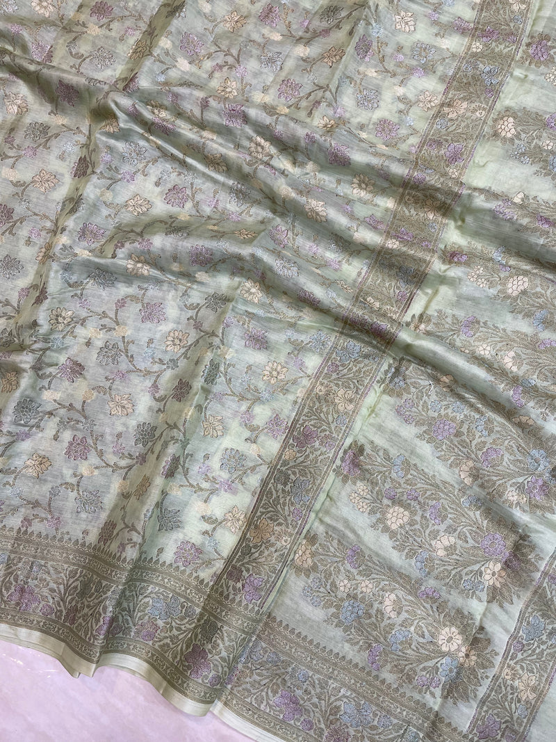 Pure Butter Crepe Banarasi Saree - The Handlooms