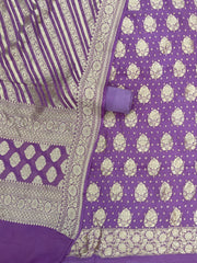 Khaddi Georgette Handlooms Banarasi Dress material - The Handlooms