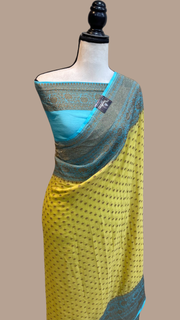 Khaddi Georgette Banarasi Saree -  Antique zari - The Handlooms