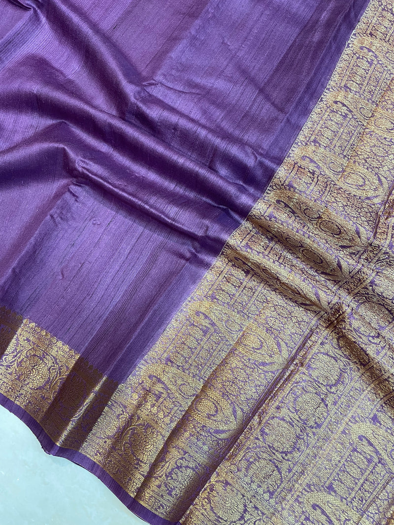 Tussar Silk Handloom Banarasi Saree - The Handlooms