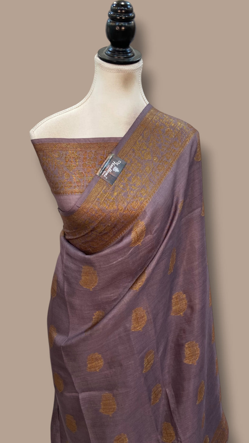 Pure Tussar Silk Handloom Banarasi Saree
