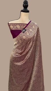 Pure Katan Silk Banarasi Handloom Saree - Tanchui Brocade - The Handlooms