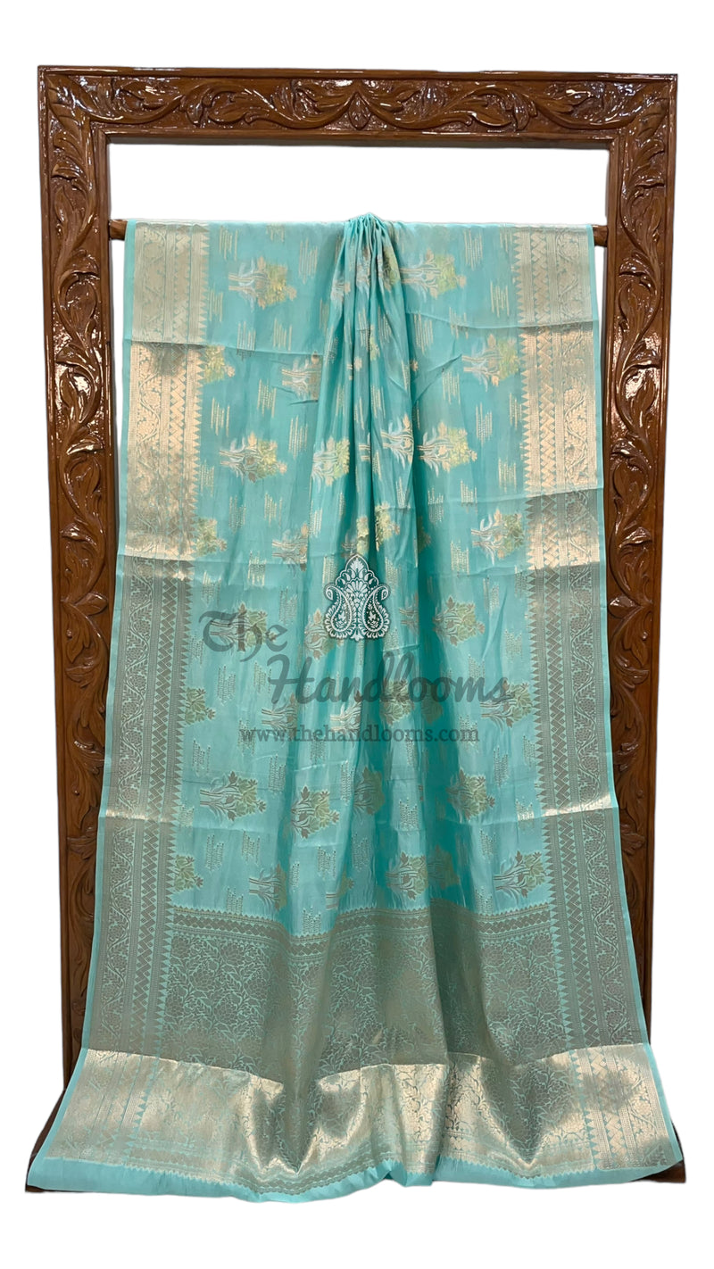 Pure Mango Silk Banarasi Handloom Saree - The Handlooms