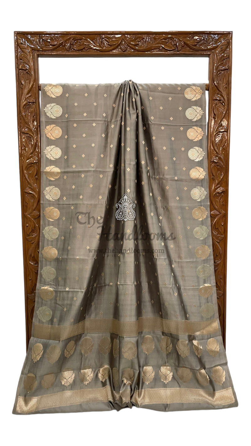 Pure Mango Silk Banarasi Handloom Saree - The Handlooms