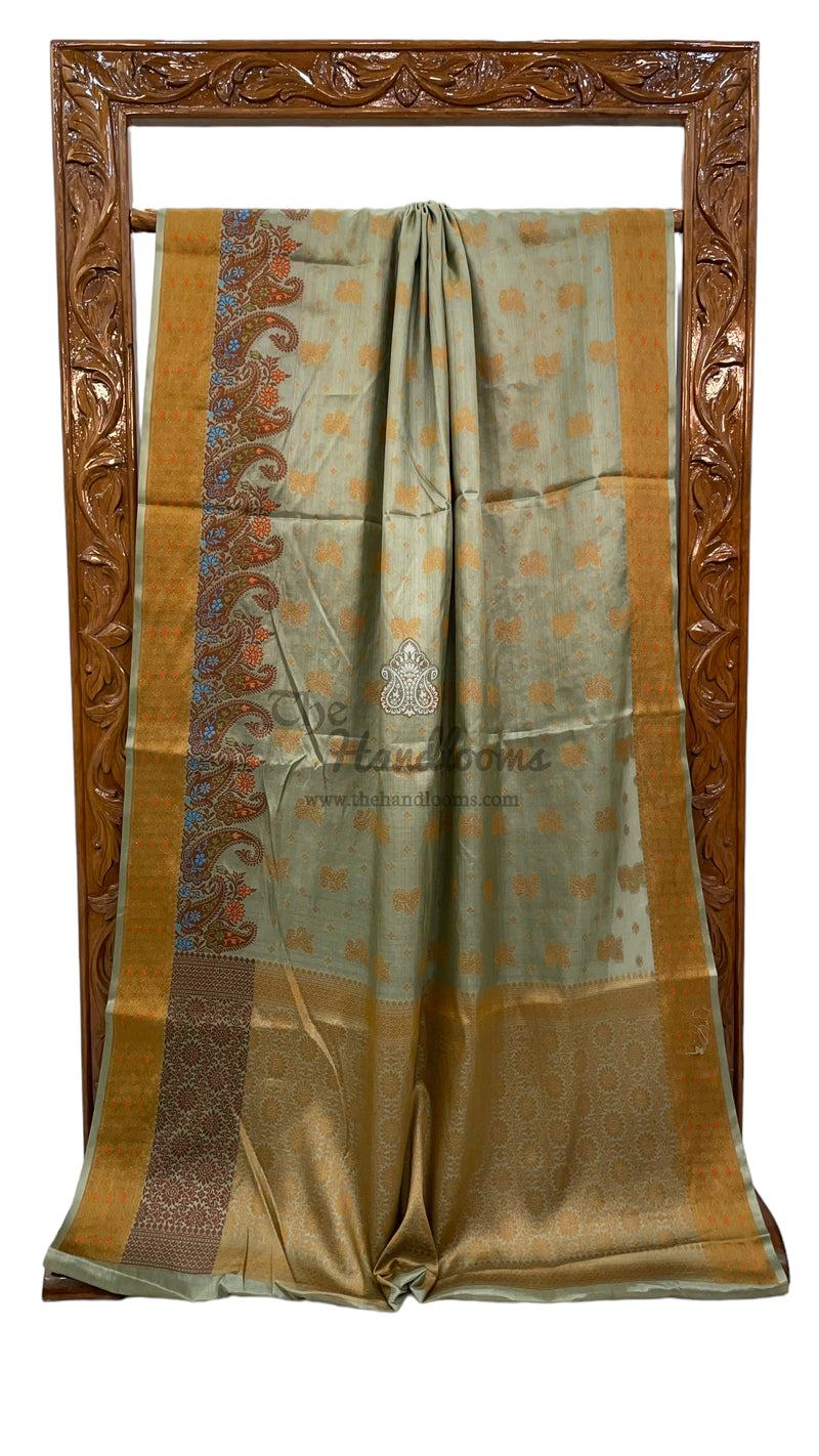 Pure Tussar Silk Handloom Banarasi Saree - The Handlooms