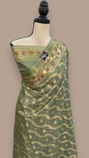 Pure Tussar Silk Handloom Banarasi Saree - The Handlooms