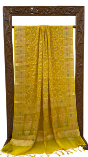 Pure Chiffon Khaddi Banarasi Saree - The Handlooms