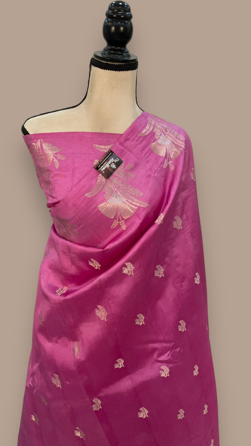 Pure Mango Silk Banarasi Handloom Saree - The Handlooms