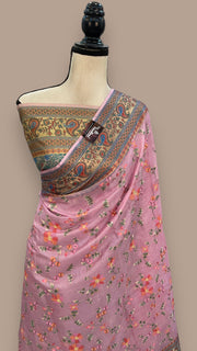 Tussar Silk Handloom Banarasi Saree With Chikankari - The Handlooms