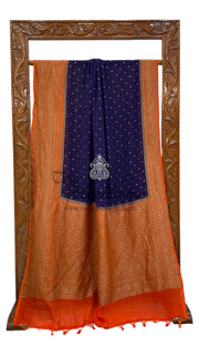 Khaddi Georgette Banarasi Saree -  Antique zari - The Handlooms