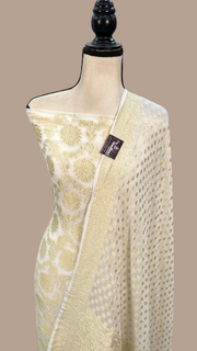 Pure Khaddi Georgette Banarasi Dress material - The Handlooms