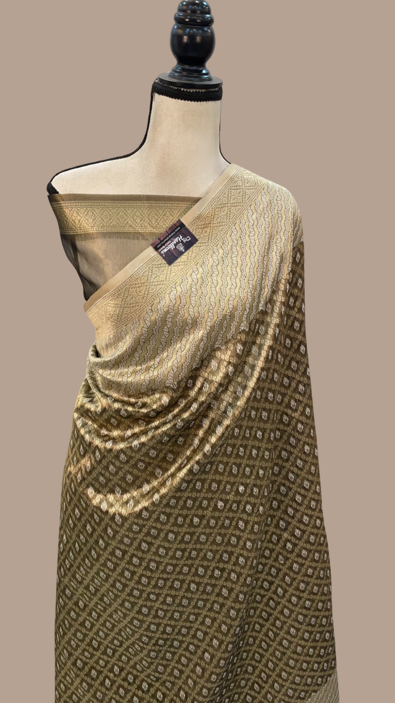 Pure Tissue Reshmi zari Banarasi Saree - The Handlooms