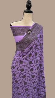 Khaddi Georgette Banarasi Saree -  Antique zari - The Handlooms