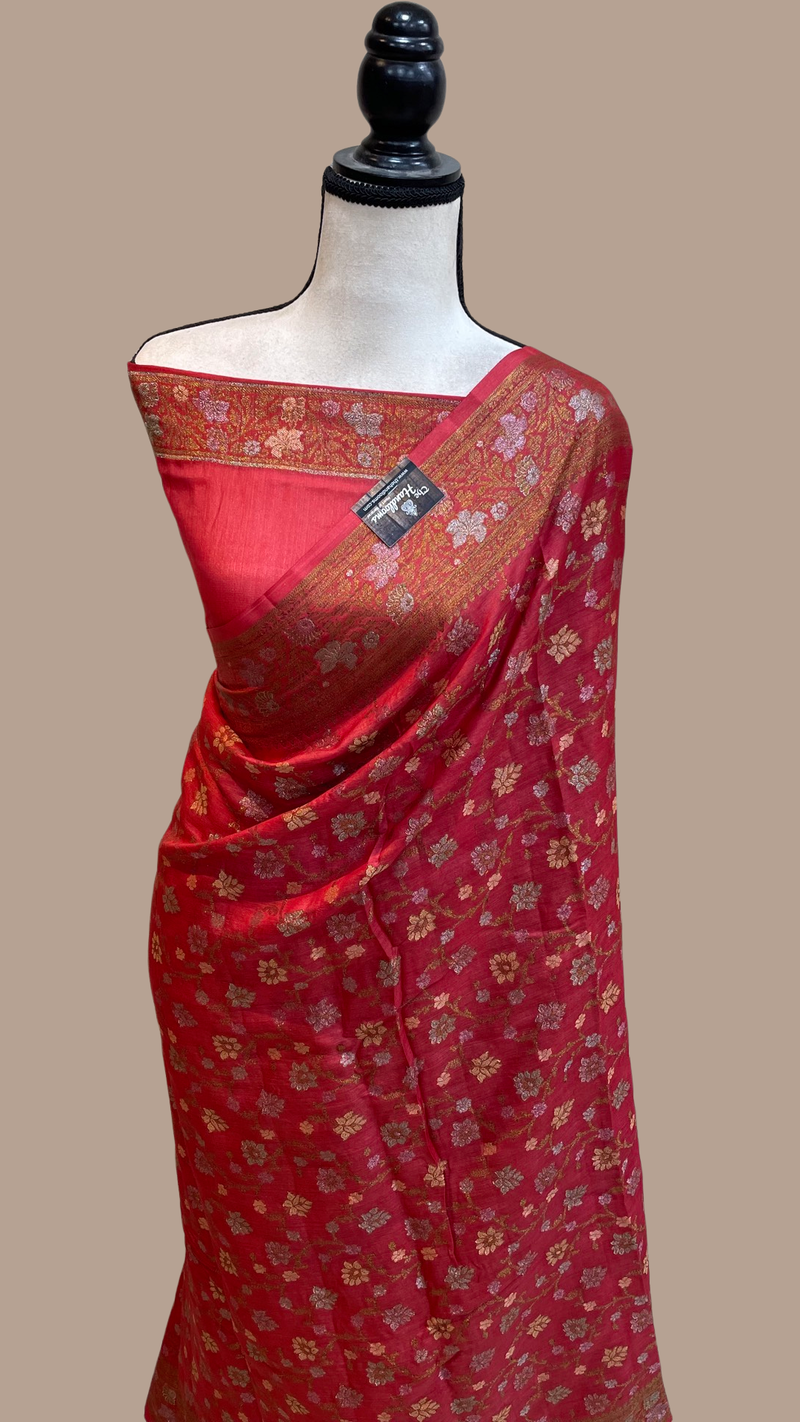 Pure Butter Crepe Banarasi Saree - The Handlooms