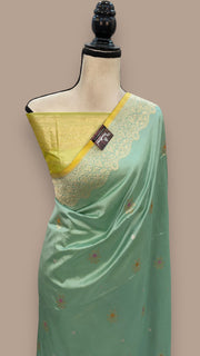 Pure Katan Silk Banarasi Handloom Saree - All over Kadua motifs With Meenakari - The Handlooms