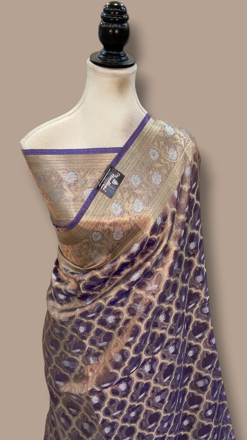 Pure Kora Tissue Silk Handloom Banarasi Saree