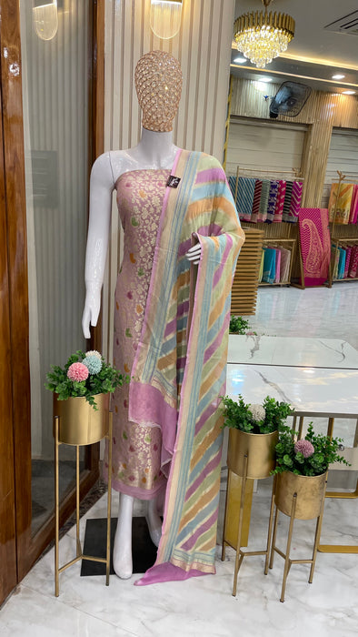 Pure Khaddi Georgette Banarasi Dress material