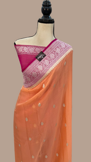 Pure Georgette Handloom Banarasi Saree - The Handlooms