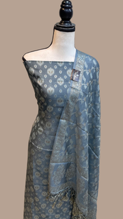 Pure Butter Silk Banarasi Dress material - The Handlooms