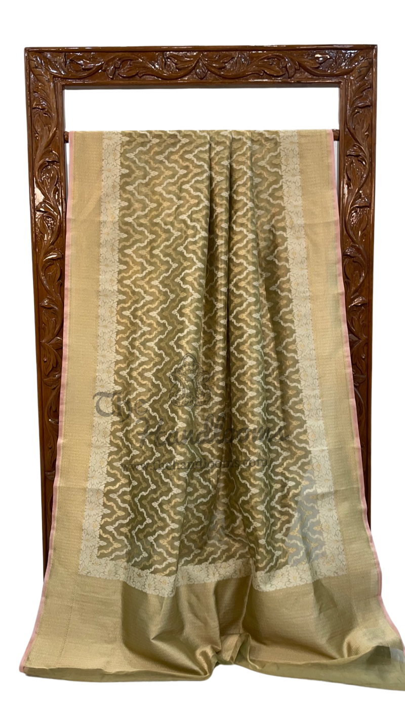 Pure Tissue Reshmi zari Banarasi Saree - The Handlooms