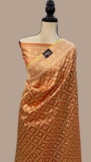 Pure Tissue Reshmi zari Banarasi Saree - The Handlooms