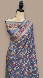 Pure Tussar Silk Handloom Banarasi Saree - The Handlooms