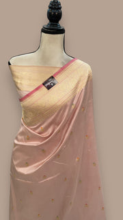 Pure Katan Silk Banarasi Handloom Saree - All over Kadua motifs With Meenakari - The Handlooms