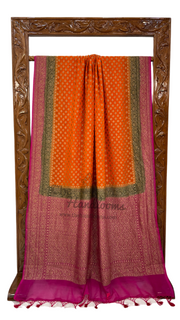 Khaddi Georgette Banarasi Saree -  Antique zari - The Handlooms