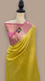 Pure Chiniya Silk Khaddi Handloom Banarasi Saree - The Handlooms