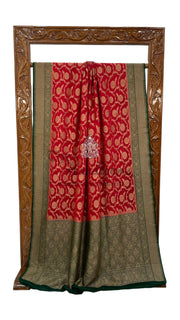 Khaddi Georgette Handloom Banarasi Saree -  Antique zari - The Handlooms