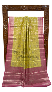 Pure Chiniya Silk Handloom Banarasi Saree - The Handlooms
