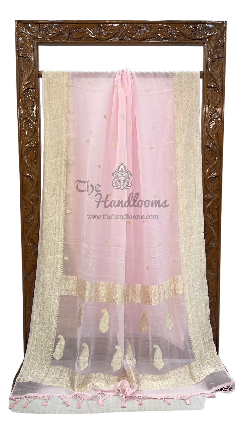 Pure Georgette Handloom Banarasi Saree - The Handlooms