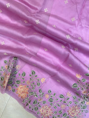 Pure Organza Chikankari Handloom Banarasi Saree - The Handlooms