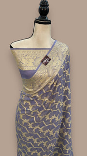 Pure Chiffon Khaddi Banarasi Saree - The Handlooms