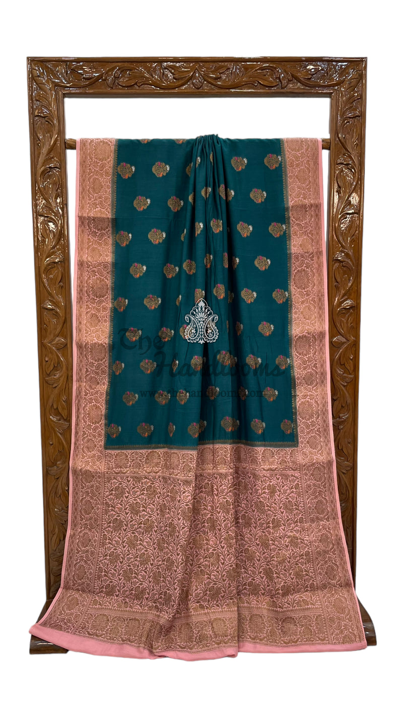 Moonga Georgette Handloom Banarasi Saree - The Handlooms