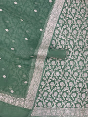 Khaddi Georgette Handlooms Banarasi Dress material - The Handlooms