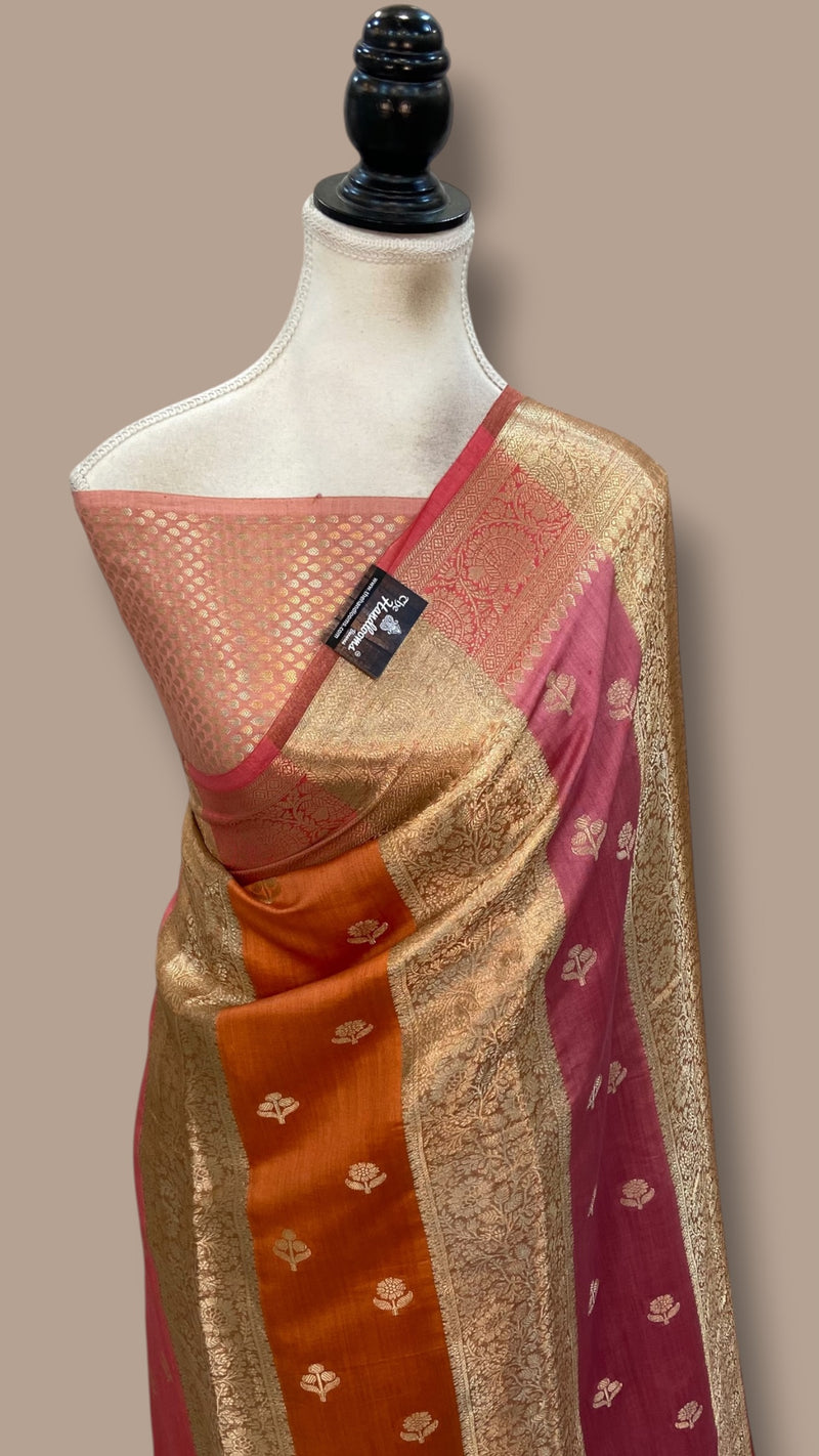 Pure Chiniya Tissue Silk Handloom Banarasi Saree