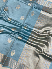 Pure Chiniya Silk Khaddi Handloom Banarasi Saree - The Handlooms