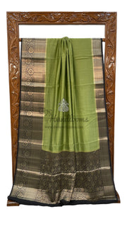 Pure Chiniya Silk Khaddi Handloom Banarasi Saree - The Handlooms