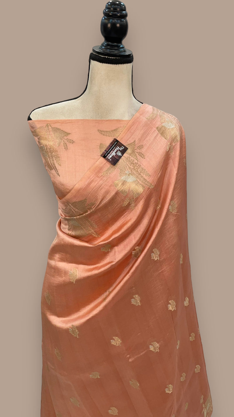 Pure Mango Silk Banarasi Handloom Saree - The Handlooms