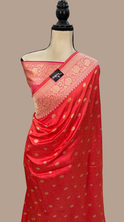Pure Katan Silk Banarasi Handloom Saree - Tanchui Brocade - The Handlooms