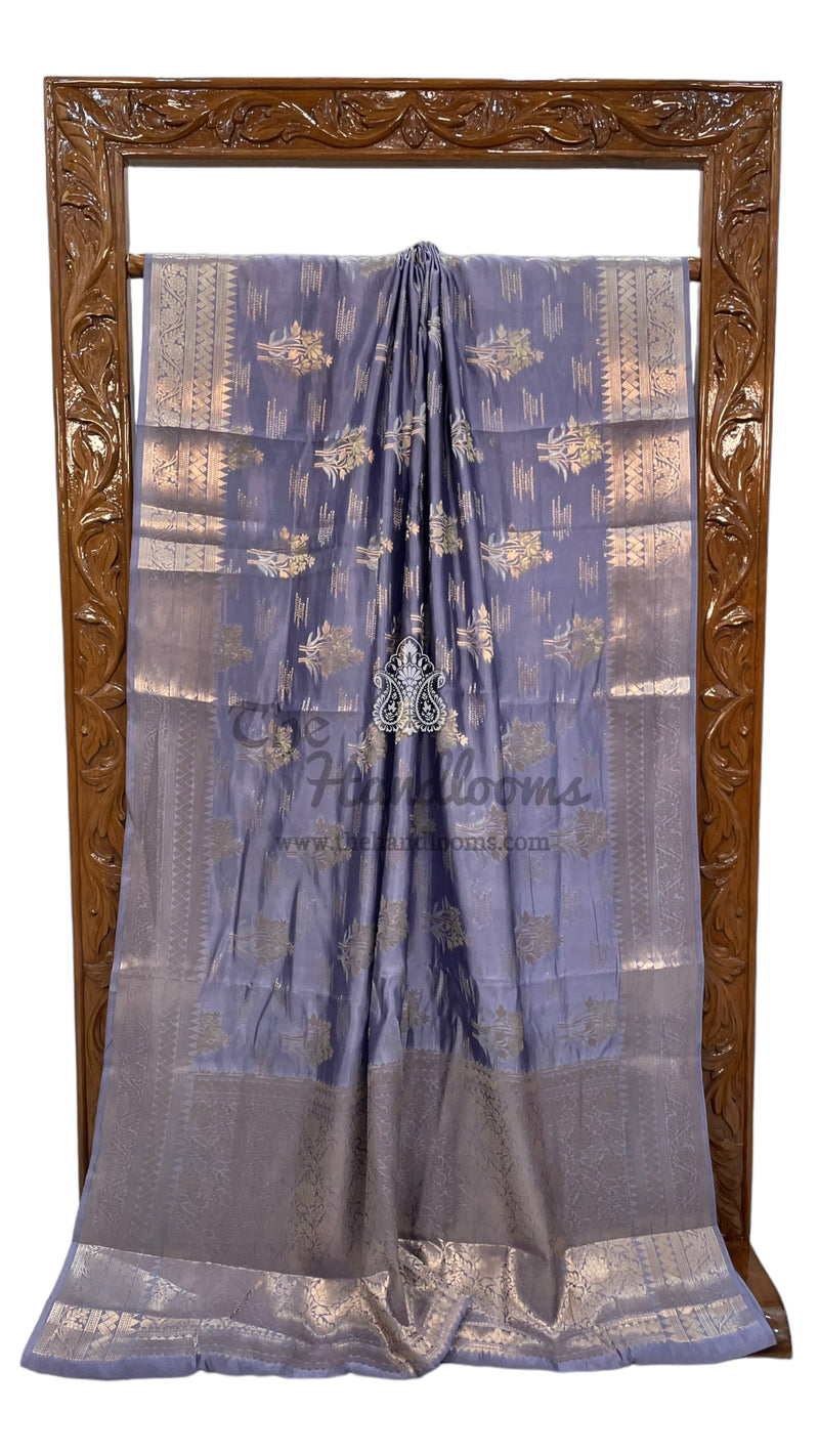 Pure Mango Silk Banarasi Handloom Saree - The Handlooms