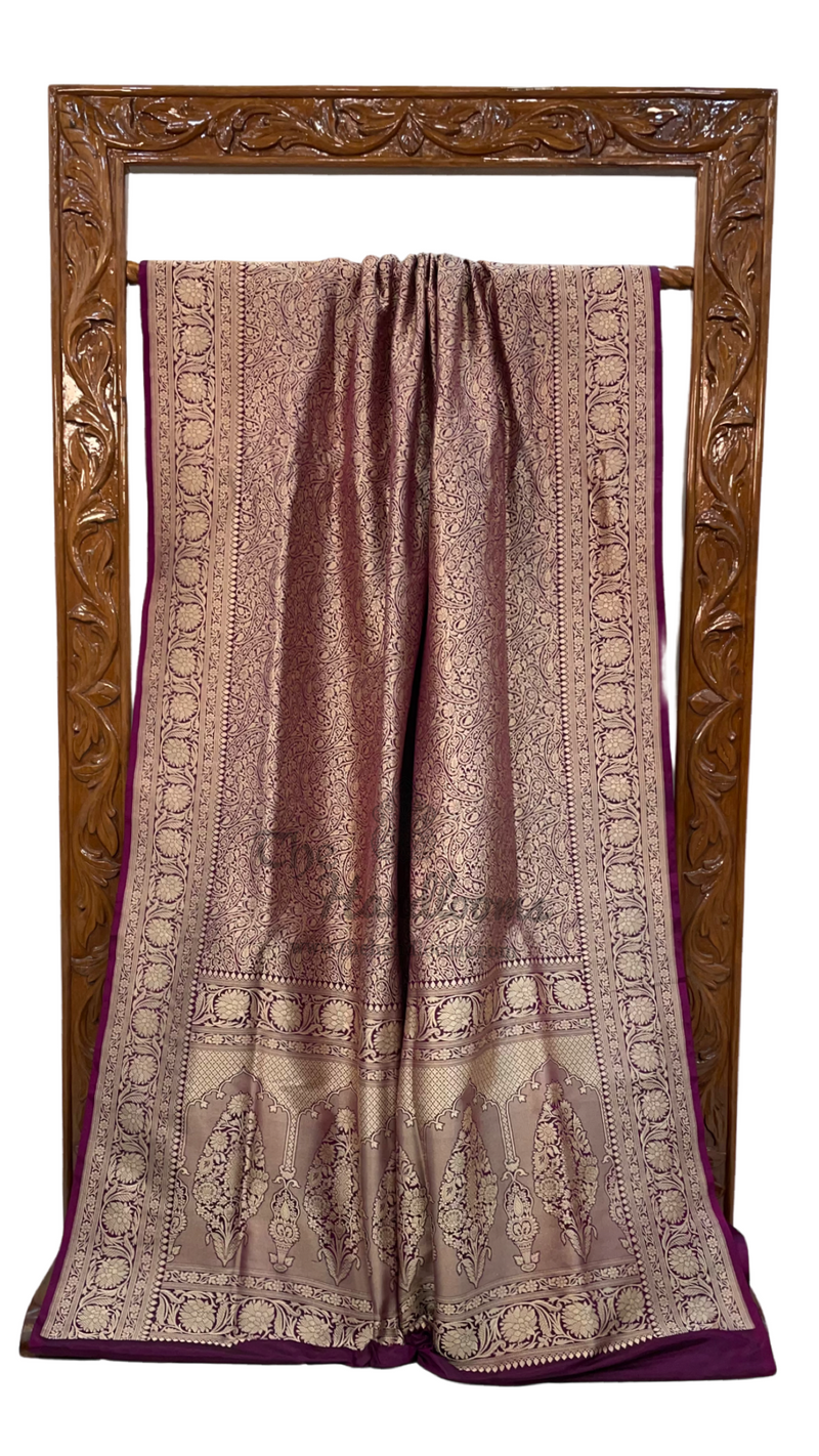 Pure Katan Silk Banarasi Handloom Saree - Tanchui Brocade - The Handlooms