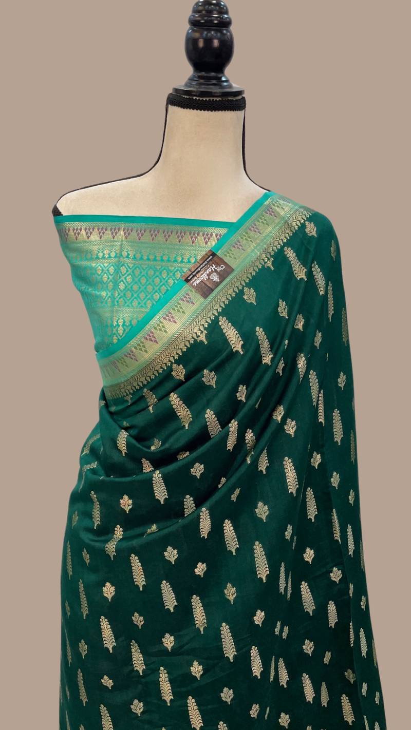 Pure Chiniya Silk Handloom Banarasi Saree - The Handlooms