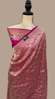 Pure Katan Silk Banarasi Handloom Saree - Tanchui Brocade - The Handlooms