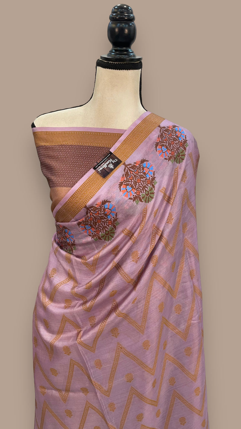 Pure Tussar Silk Handloom Banarasi Saree - The Handlooms