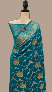 Pure Chiniya Silk Handloom Banarasi Saree - The Handlooms
