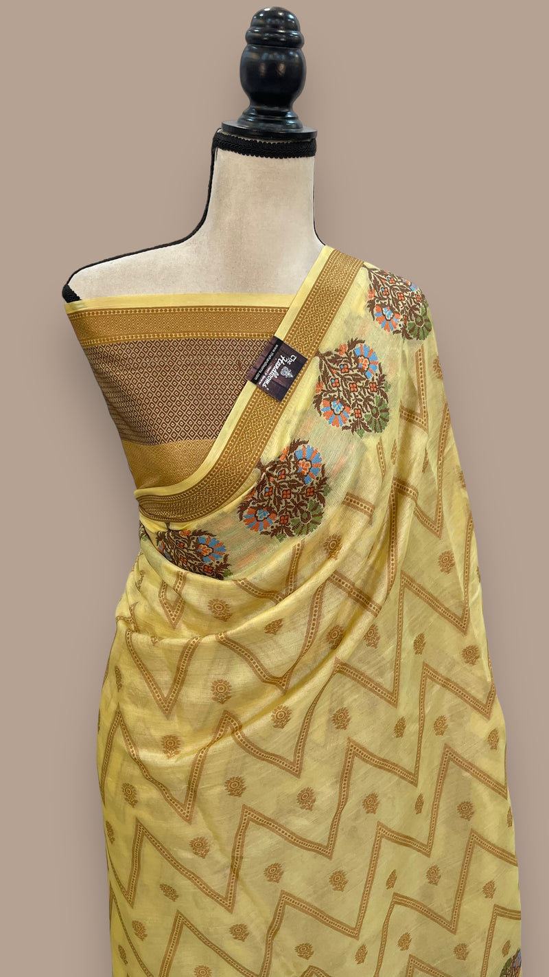 Pure Tussar Silk Handloom Banarasi Saree - The Handlooms