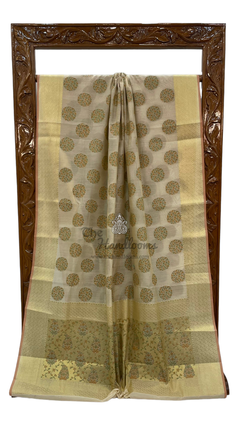 Pure Cotton Banarasi Handloom Saree - The Handlooms