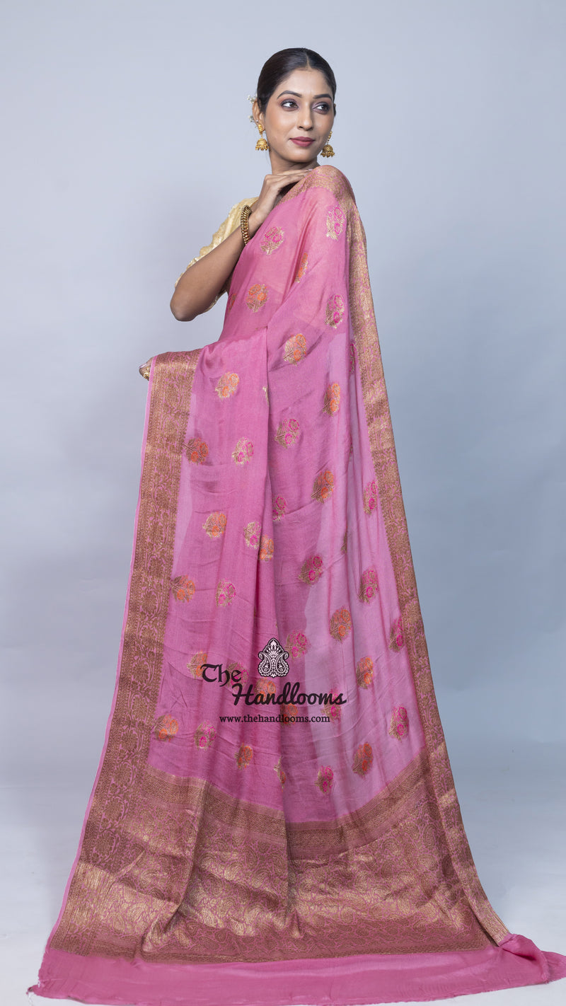 Pure Chiffon Khaddi Banarasi Saree